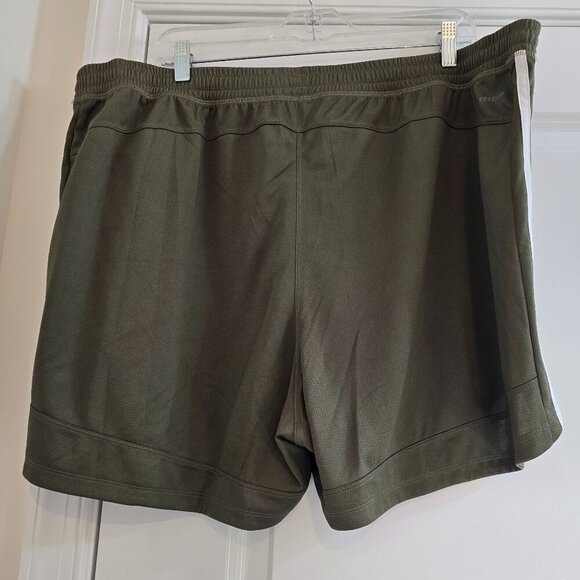 Adidas Pacer Shorts - 4 Inch Inseam - Olive Green - Picture 4 of 8